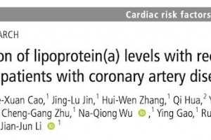 Heart横断研讨脂蛋白（a）的血浆水平可猜测冠心病的病程开展